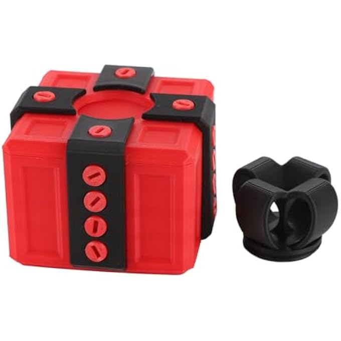DISIDANTE PUZZLE BOX, 8 X 8 X 8 CM, 3.1 X 3.1 X 3.1 CM, 3D PRINTED IN 3D EYEBROWS CHRISTMAS SURPRISE FUNNY FOR ADULT (BLACK RED) - Image 3